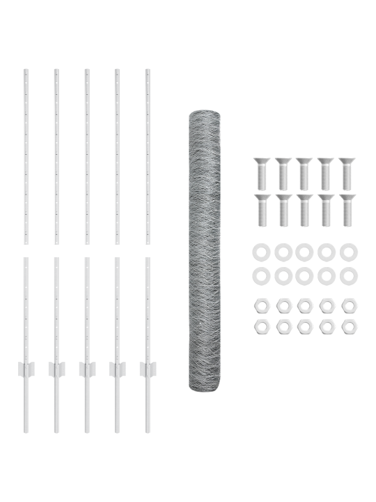 Aia postid 10 tk u-kanal 120 cm tsingitud teras