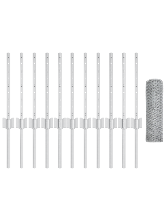 Aia postid 11 tk u-kanal 40 cm galvaniseeritud terasest