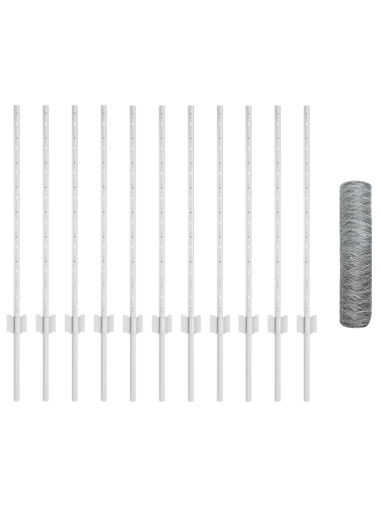 Aia postid 11 tk u-kanal 80 cm galvaniseeritud teras