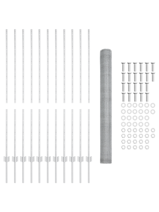 Aiapostid 22 tk u-kanal 140 cm galvaniseeritud teras