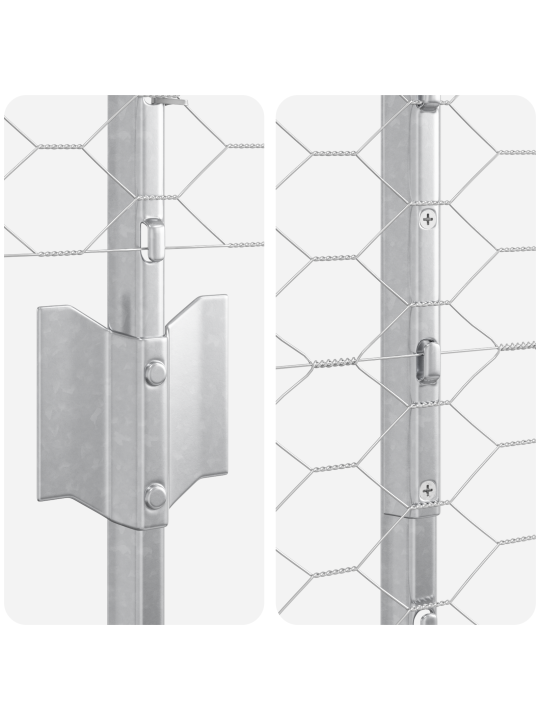 Aiapostid 22 tk u-channel 160 cm galvaniseeritud teras