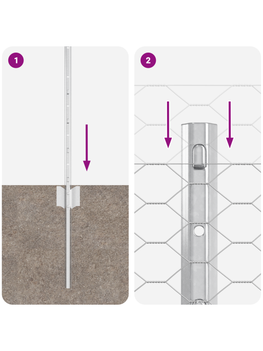 Aia postid 11 tk u-kanal 80 cm galvaniseeritud terasest