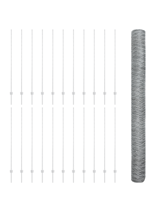 Aia postid 22 tk u-kanal 150 cm tsingitud teras