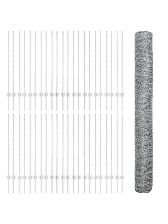 Aiapostid 22 tk u-kanal 120 cm galvaniseeritud teras