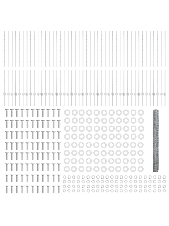 Aiamoodulid 22 tk u-kanal 140 cm galvaniseeritud tera