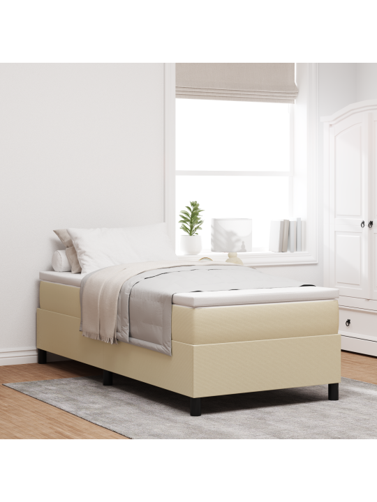Box spring voodi hele roheline hall 80x200 cm corduroy kangas
