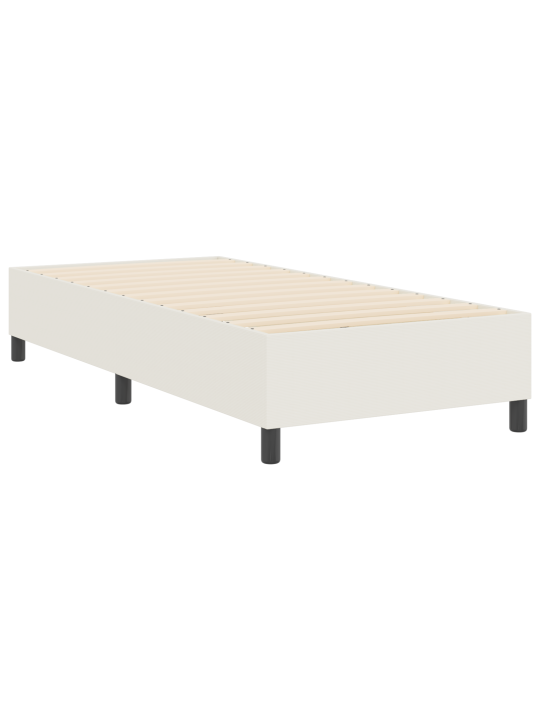 Üksik box spring voodi kreemjas korduroo kangas