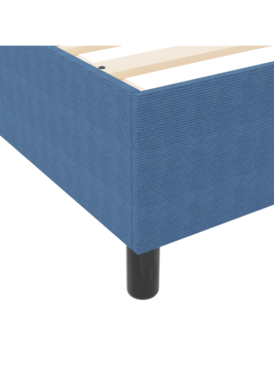 Box spring voodi sinine väike kaheinimesevoodi kortsriie