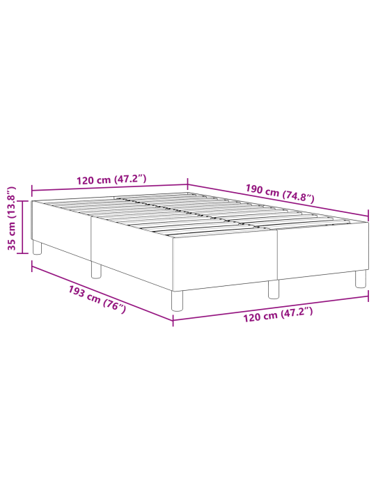 Box spring voodi sinine väike kaheinimesevoodi kortsriie