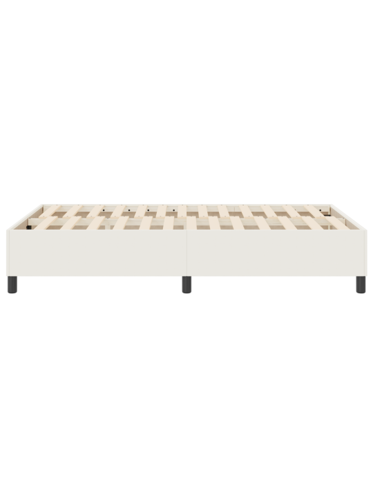 Box spring voodi kreemjas 120x200 cm teksariidest