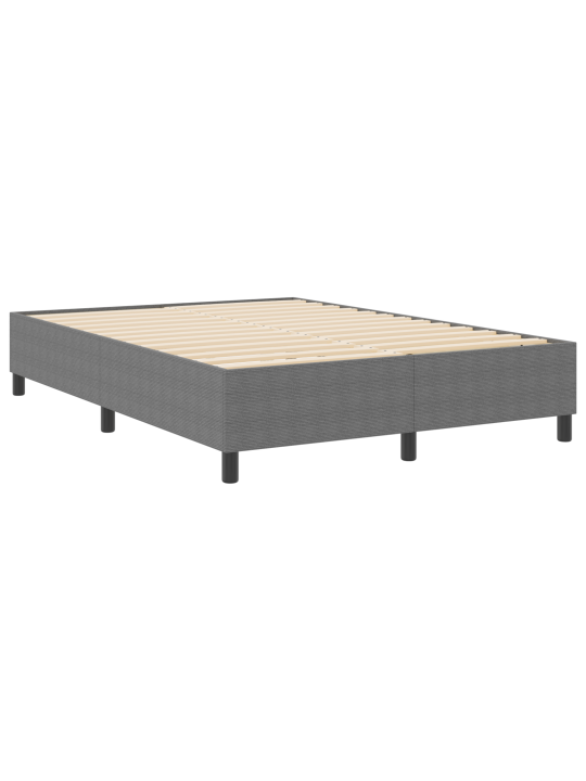 Box spring voodi helehall 140x200 cm korduurkangas