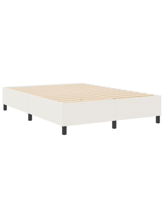 Box spring voodi kreemjas 140x200 cm korduroo kangas