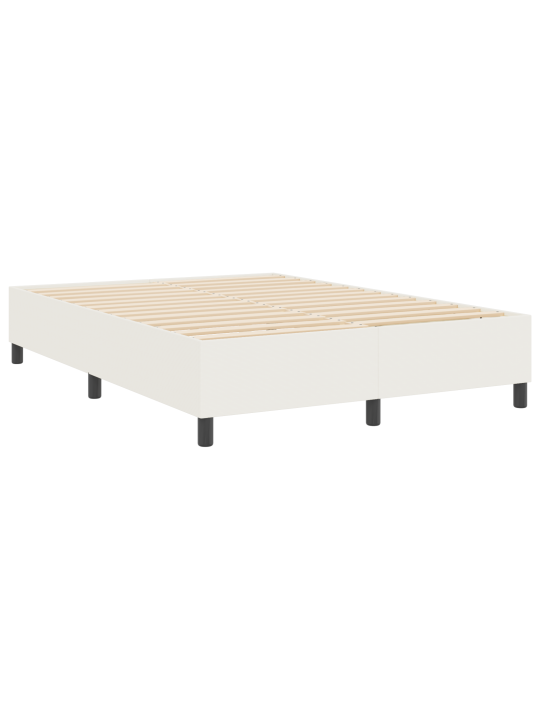 Box spring voodi kreemjas 140x200 cm korduroo kangas