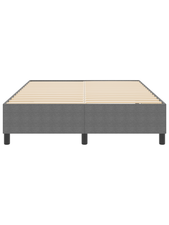 Box spring voodi helehall 140x200 cm corduroy kangas