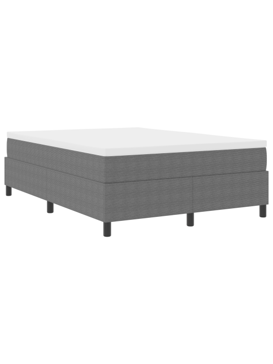 Box spring voodi helehall 140x200 cm corduroy kangas