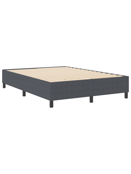 Box spring voodi tumedas hallis 160x200 cm korduurkangas