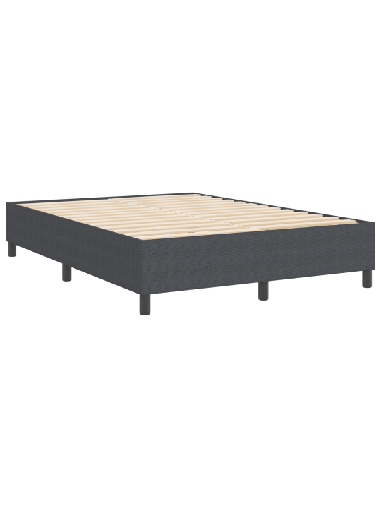 Box spring voodi tumedas hallis 160x200 cm korduurkangas