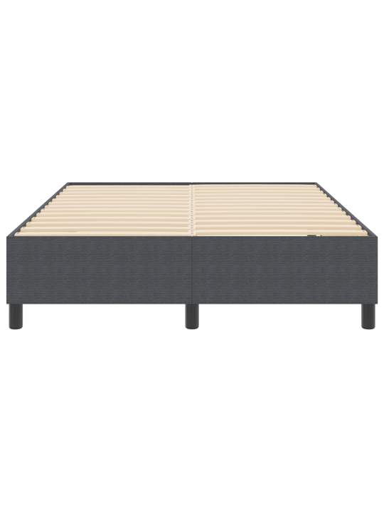 Box spring voodi tumedas hallis 160x200 cm korduurkangas