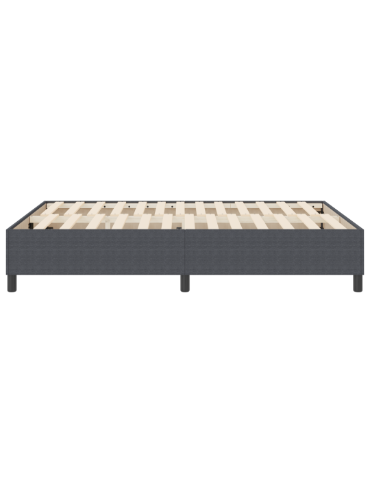 Box spring voodi tumedas hallis 160x200 cm korduurkangas
