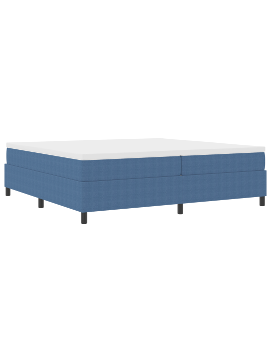 Kasti vedrustusvoodi sinine 200x200 cm korduroo kangas