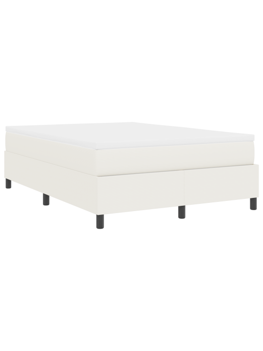 Box spring voodi koos madratsiga kreem 160x200 cm kantšuki kangas