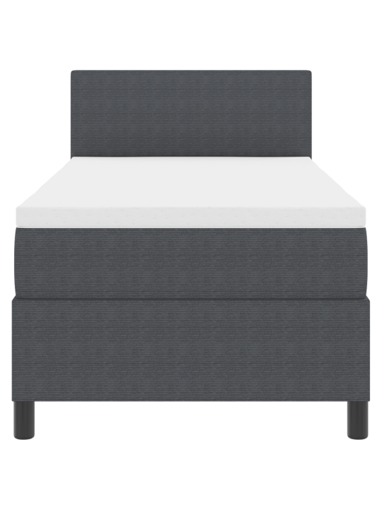 Box spring voodi koos madratsiga tumehall 80x200 cm sametkangas