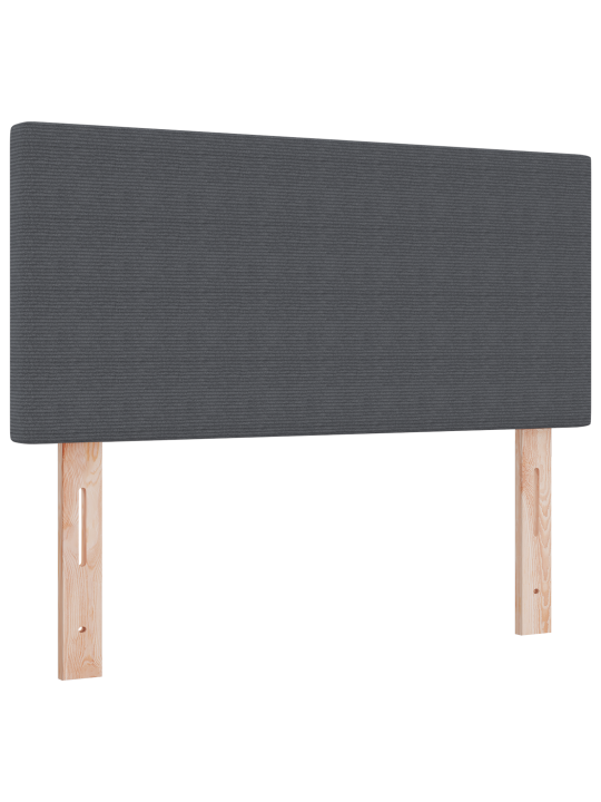 Kastimadrats koos madratsiga tumehall 90x200 cm sametkangas