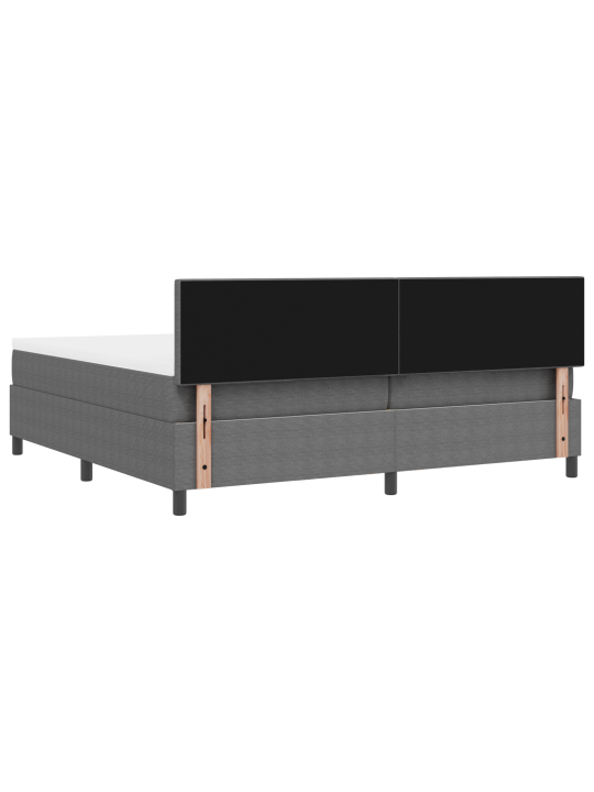 Kastmadrats koos madratsiga helehall 200x200 cm kordne kangas