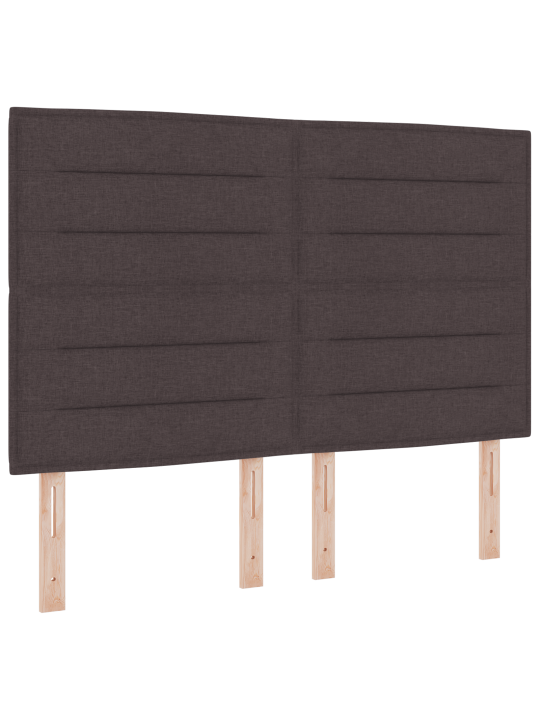Voodipeats joonte disain tumepruun 160 cm kangas