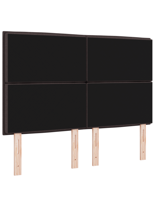 Voodipeats joonte disain tumepruun 160 cm kangas