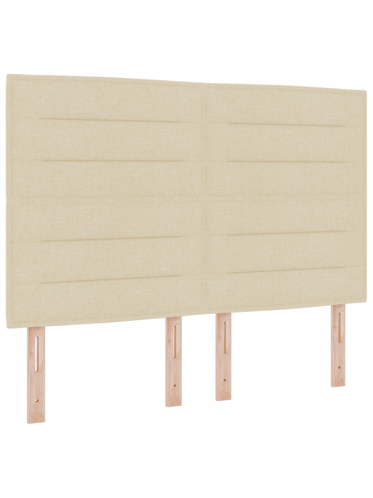 Voodipeat joonte disain kreemjas 160 cm kangas