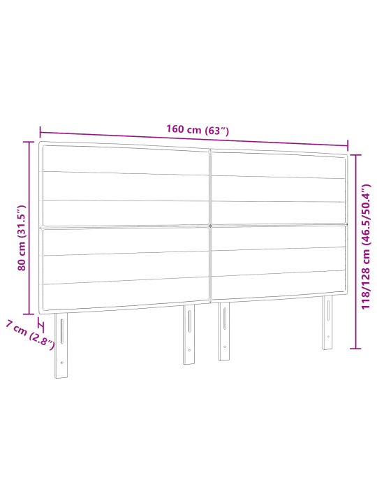 Voodipeat joonte disain kreemjas 160 cm kangas