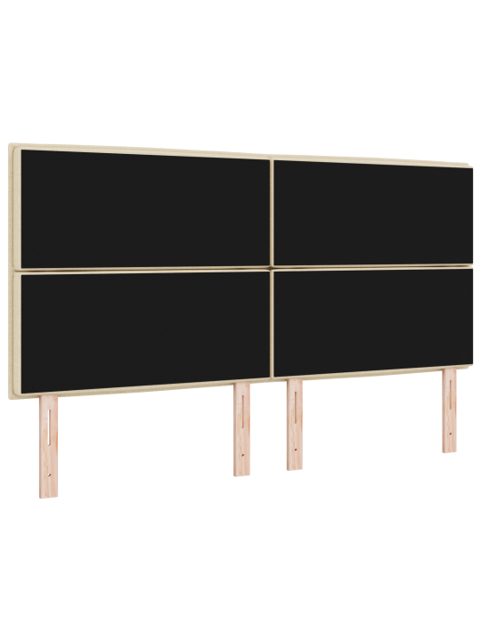 Voodipeat joonte kujundus kreemjas 180 cm kangas