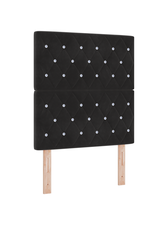 Voodiots krisnupuga tuftitud must 80 cm samet