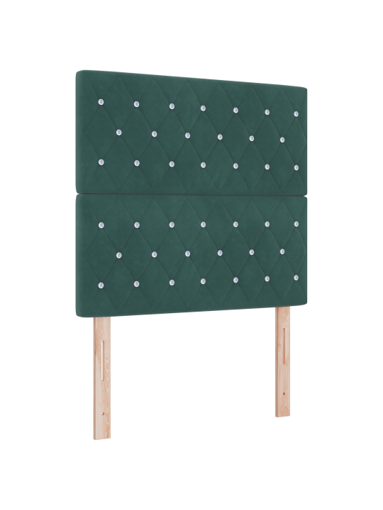 Voodiots kristallnuppudega tuftitud tumeroheline 90 cm