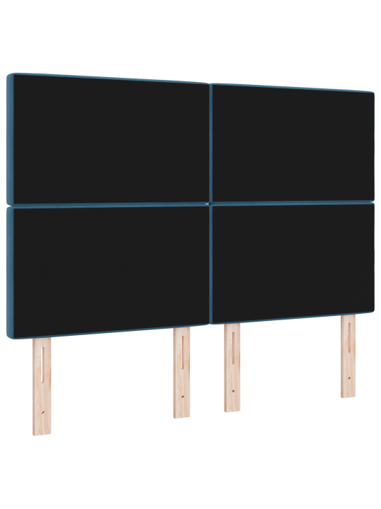 Voodiots kristallnuppudega tufted tume sinine 160 cm samet