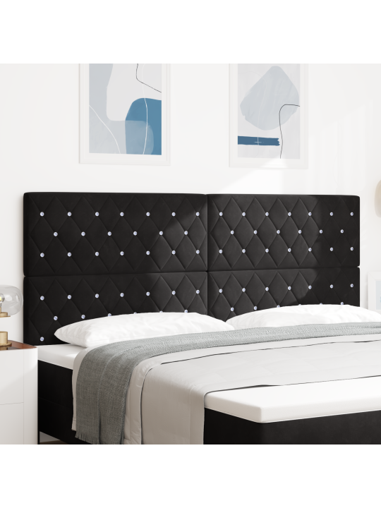 Voodipeat kristallnuppudega tufted must 200 cm samet