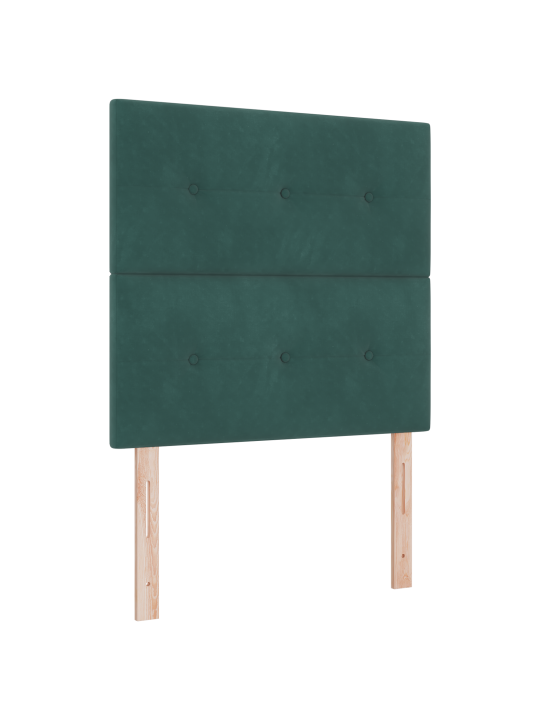 Peatoed nupud kootud tume roheline 80 cm samet