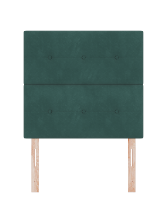 Voodipeats nupuga kootud tume roheline 90 cm samet