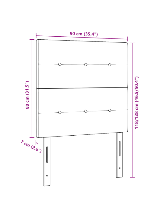 Voodipeats nupuga kootud tume roheline 90 cm samet