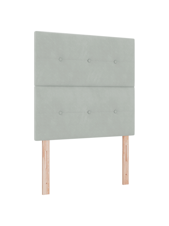 Peatoed nupuvtud helehall 100 cm samet
