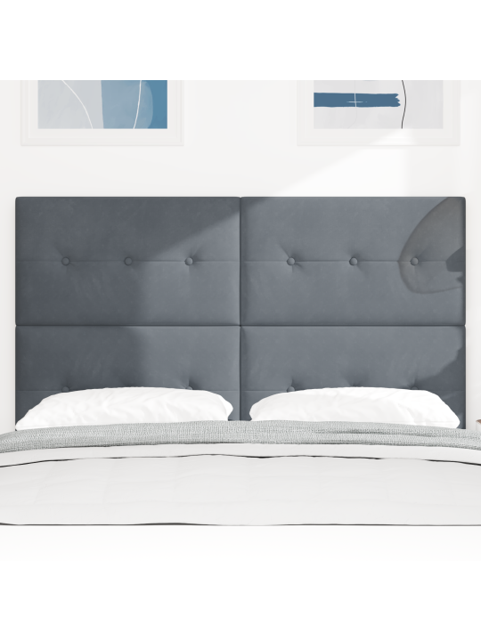 Voodipeatsi nupuga tufting tume hall 140 cm samet