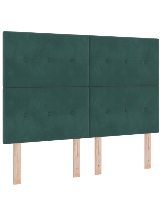 Voodipeatsi nuppudega tootmine tume roheline 140 cm samet