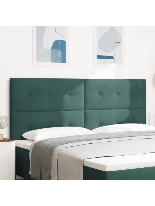Voodipeats nööp tufted tumeroheline 200 cm samet