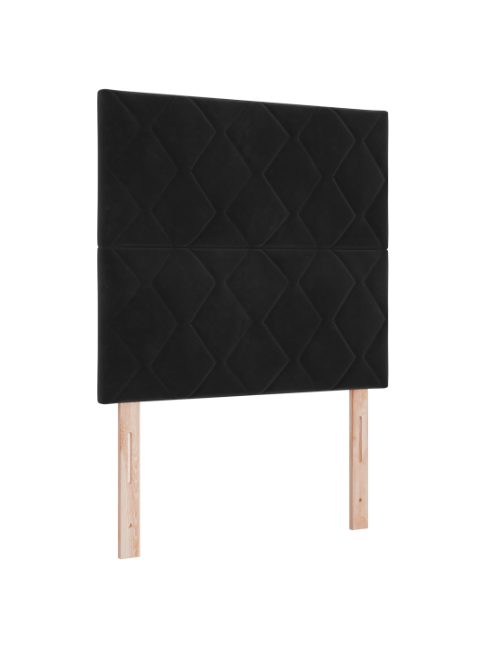 Voodipeat teemantplokki disain must 100 cm samet