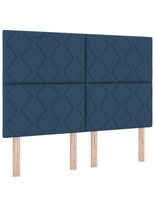 Voodipeats teemantplokkide disainiga sinises, 160 cm kangas