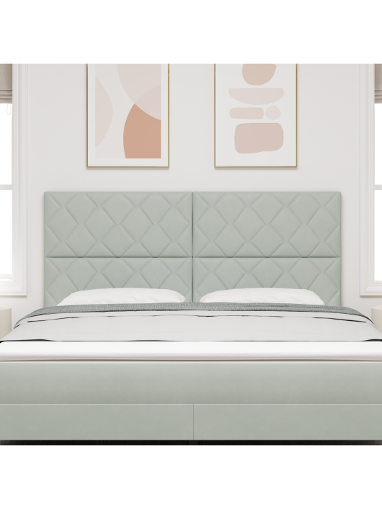 Voodipeat teemantplokkide disain helehall 180 cm velvet