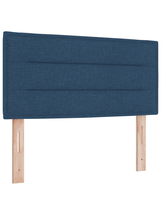 Box spring voodi madratsiga sinine 90x190 cm kangas