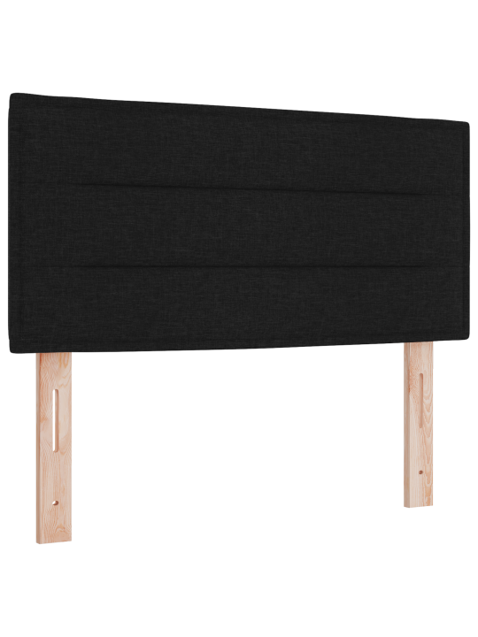 Tugitool voodi koos madratsi must 100x200 cm kangas