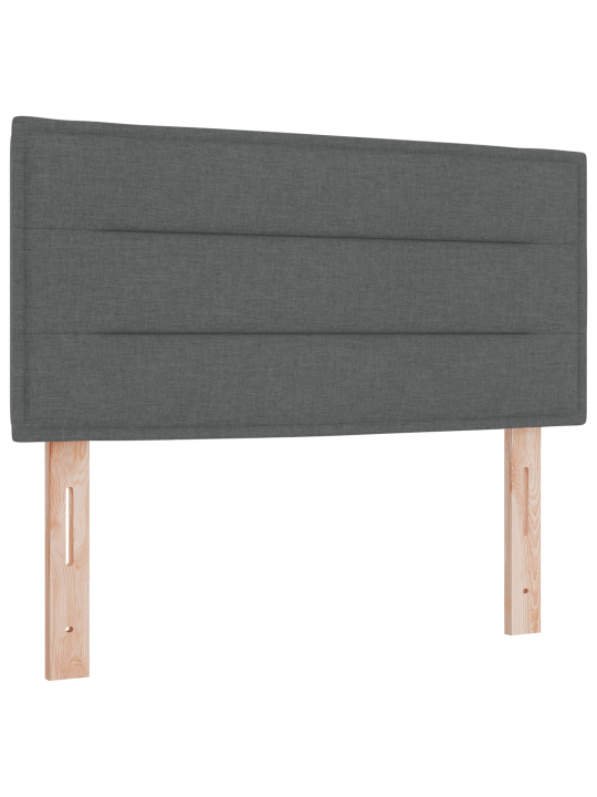 Box spring voodi madratsiga tumeda halla 120x190 cm kangas